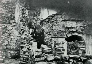 Many shrines were destroyed and set on fire